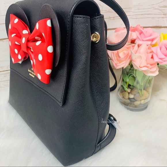 KATE SPADE MINNIE MOUSE BLACK BACKPACK WALLET SET - Picture 6 of 8